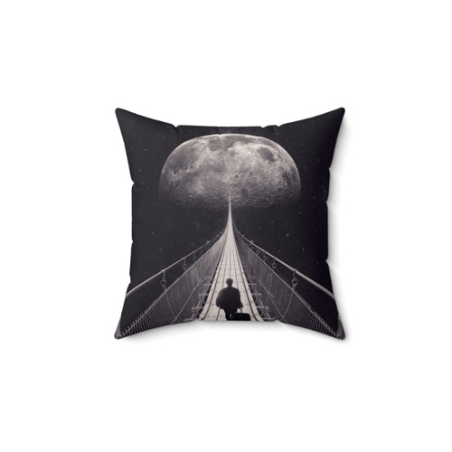 Space Trip Pillow with Moon and Stars Design