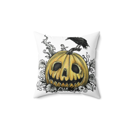 Halloween Jack-O-Lantern Pillow by Ghoulish Bunny Studios