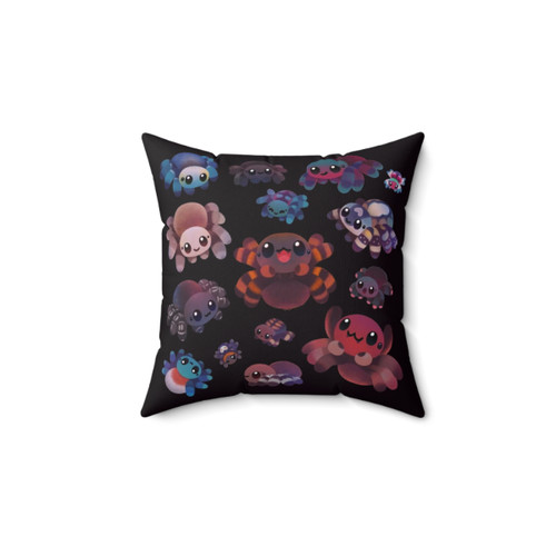 Tarantula print decorative pillow for cottagecore home decor