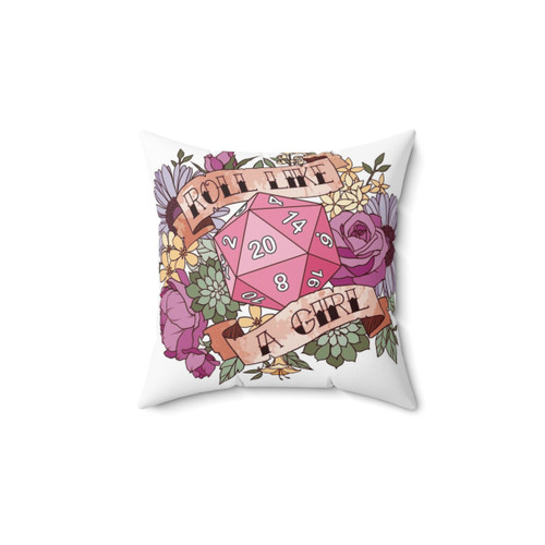 Gamer Girl Roll Like a Girl Pillow
