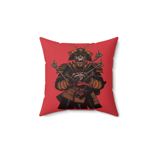 Samurai Warrior Pillow with Death Skull Design