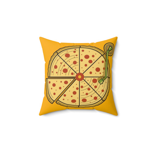 Vinyl Pizza Throw Pillow for Music Lovers