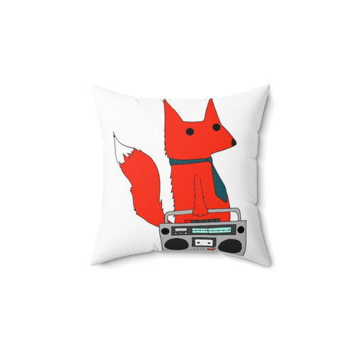 Music Fox Cartoon Design Pillow