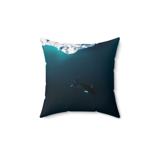 Humpback Whale Pillow with Iceberg