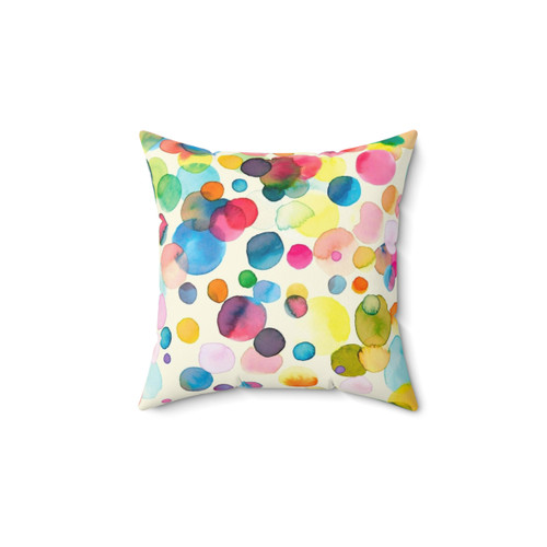 Colorful Watercolor Pattern Pillow