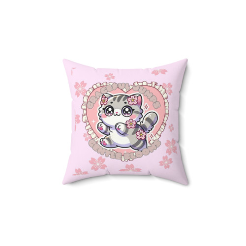 Gentle Blooms Kawaii Pillow featuring cute pastel design