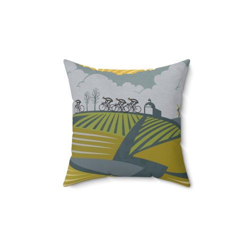 Retro Cycling Poster Pillow