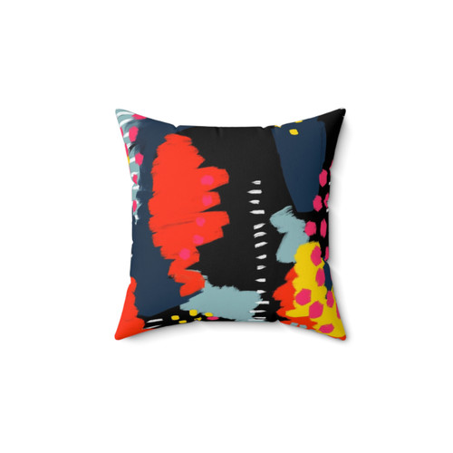 Vibrant Abstract Dark Side Pillow