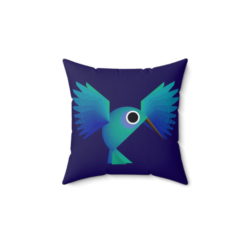 Vibrant Hummingbird Decorative Pillow