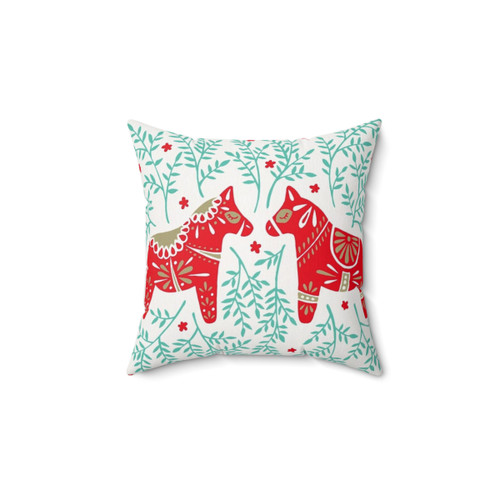 Swedish Dala Horse Decorative Pillow
