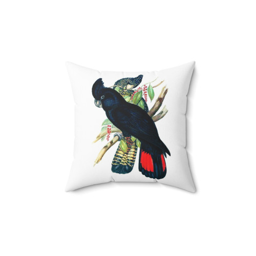 Australian Banksian Black Cockatoo Decorative Pillow
