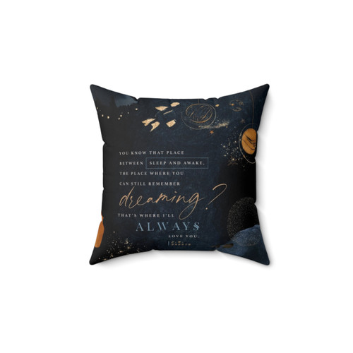 Sleep and Awake Pillow with Quotes and Minimalist Design