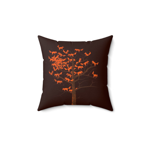 Blazing Fox Tree Decorative Pillow
