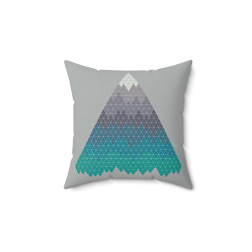 Many Mountains Minimalist Pillow with Geometric Mountain Design