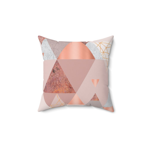 Blush Pink Geometric Throw Pillow