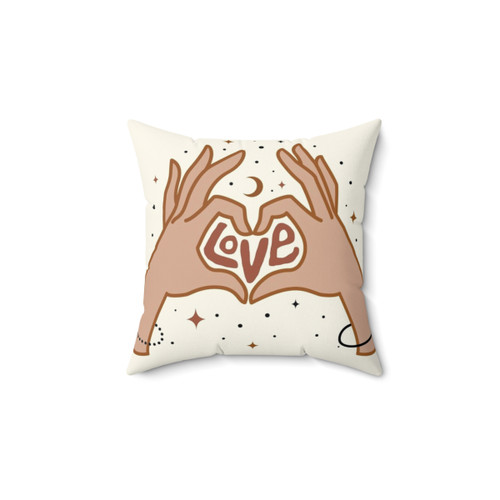 Cosmic Love Boho Pillow - Decorative Throw Pillow with Bohemian Galaxy Design