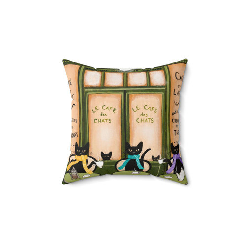Whimsical Cat Lover's Pillow