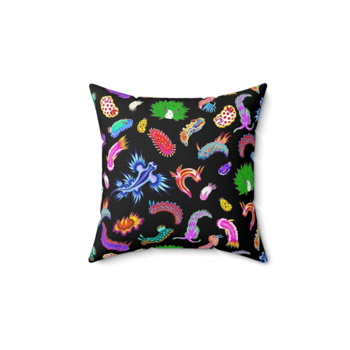 Vibrant sea slug assortment pillow