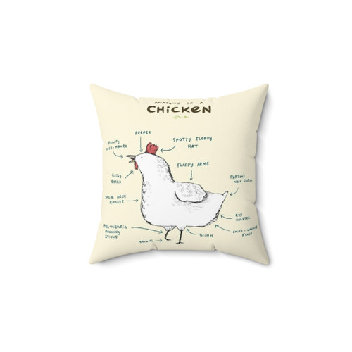Cute Chicken Pillow with Anatomical Details