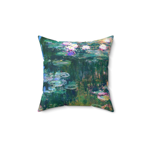 Monet Water Lilies Floral Throw Pillow