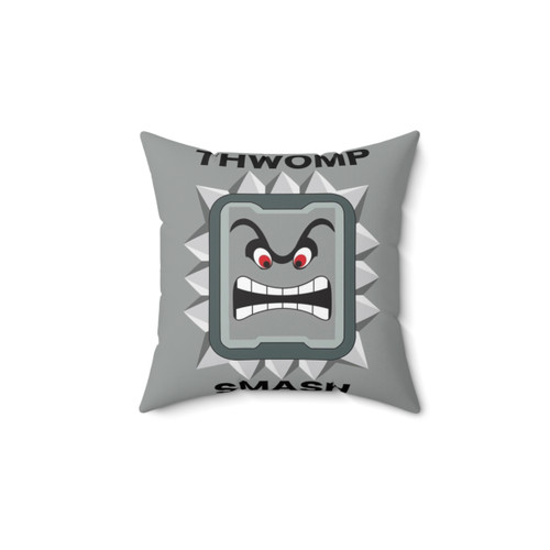 Thwomp Smash Pillow - Plush Cushion of Funny Mario Enemy