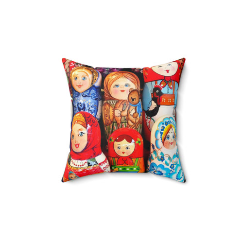 Vibrant Matrioska Pillow - Decorative Accent Cushion