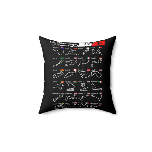 2025 Formula 1 Race Circuits Pillow