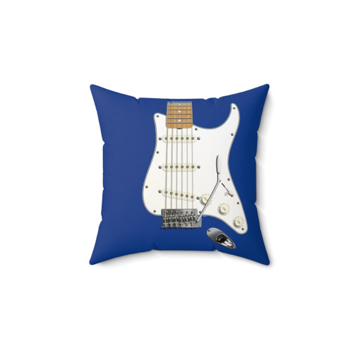 Strat Style Guitar Digital Illustration Pillow