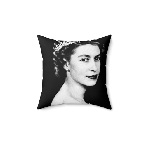 Retro Queen Elizabeth II Decorative Pillow