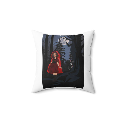 Cozy Little Red Riding Hood Throw Pillow