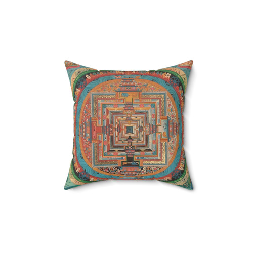 Tibetan Mandala Decorative Pillow