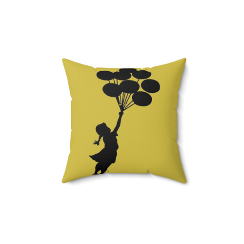 Banksy Balloon Girl Throw Pillow