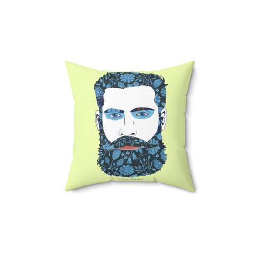 Soft, plush Beard Power Pillow for men's home decor