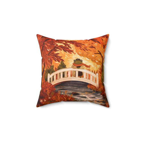 Autumn Frog Decorative Pillow
