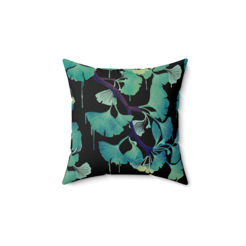 Ginkgo tree watercolor design pillow