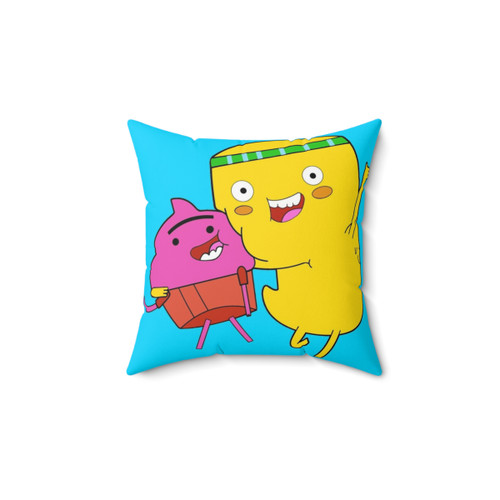 Cupcake and Dinosaur Themed Decorative Pillow