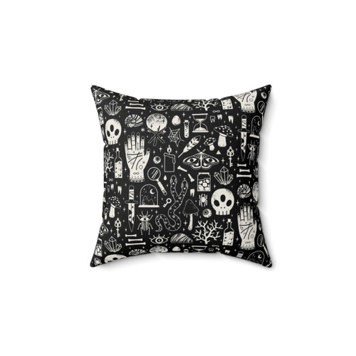 Bone Black Pillow from the Curiosities Collection