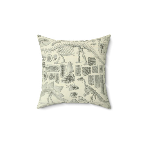 Vintage Fossil Chart Decorative Throw Pillow
