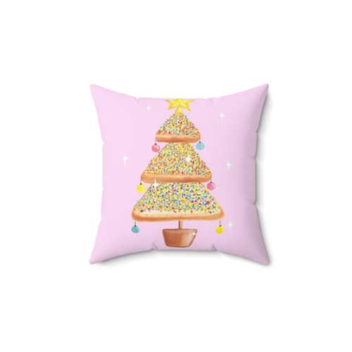 Fairy Christmas Sprinkle Pink Pillow