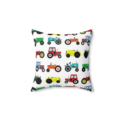 Tractor Print Decorative Pillow