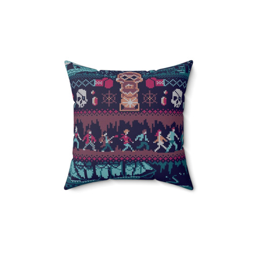 Christmas Goonies Pillow featuring characters from the 80s cult classic movie
