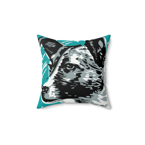 Laika Soviet Space Dog Vintage Poster Pillow