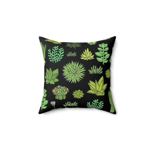 Succulent and Cactus Themed Decorative Pillow