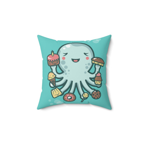 Kawaii Dessert Themed Throw Pillow