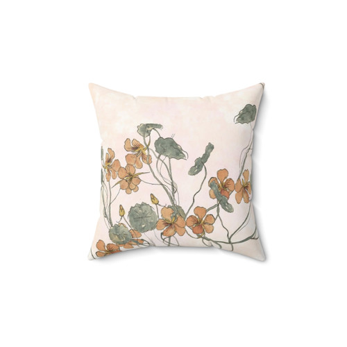 Floral watercolor throw pillow