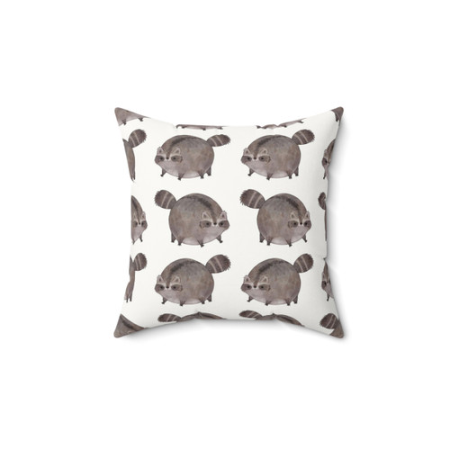 Cute chubby raccoon plush pillow