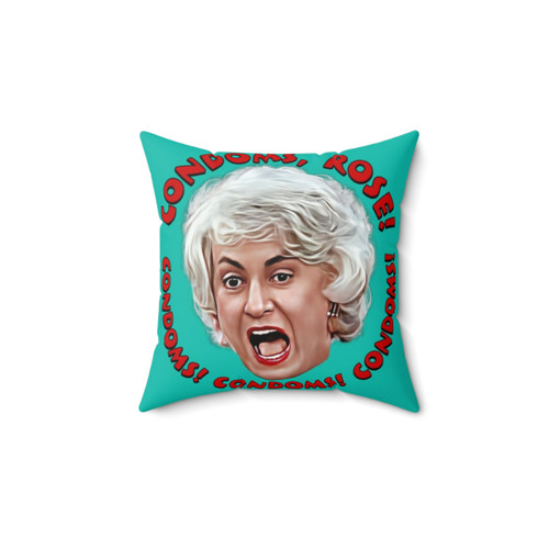 Golden Girls Condoms Rose! Decorative Throw Pillow