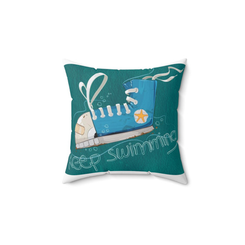 Keep Swimming Themed Decorative Pillow