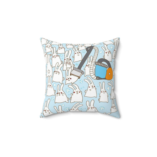 Adorable Dust Bunnies Throw Pillow