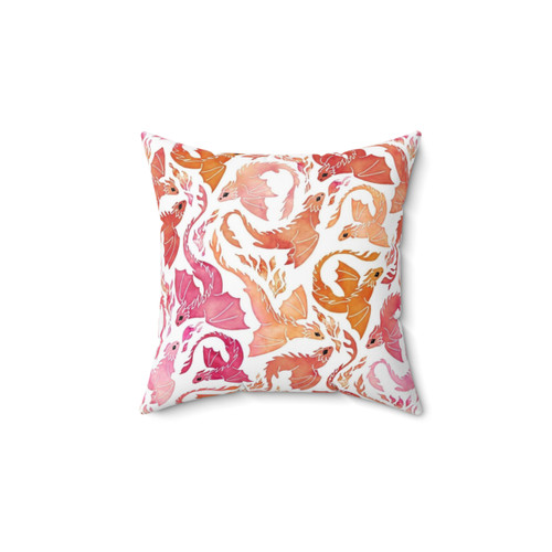 Vibrant dragon fire throw pillow
